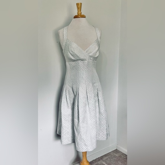CALVIN KLEIN ELEGANT FIT AND FLARE MIDI Perfect Retro Wedding dress size 14 - Picture 1 of 13